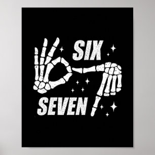 Affiche Cool Six Seven numéro Gen Alpha argot 6 7 Tendance
