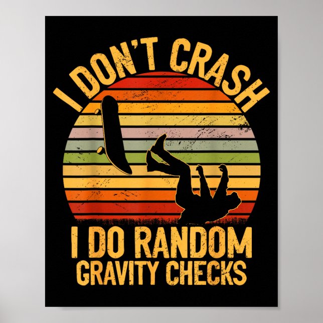 Affiche Cool Skateboarding Lover Men Women Kids Skater Ska (Devant)