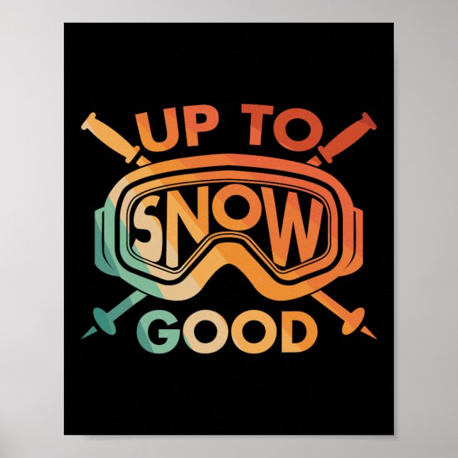 Affiche Cool Ski Design Pour Hommes Femmes Ski Ski Snow Sk (Devant)