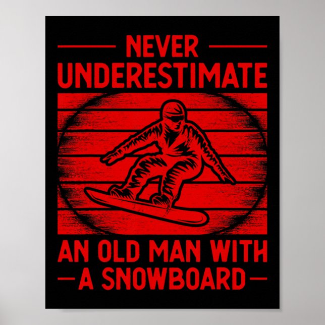 Affiche Cool Snowboard Art Hommes Femmes Skier Snowboard S (Devant)