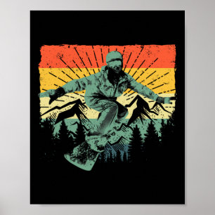 Affiche Cool Snowboard Art Hommes Femmes Snowboard Snowboa