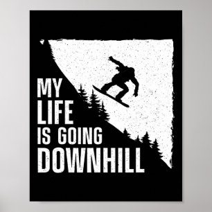 Affiche Cool Snowboard Art Pour Hommes Femme Planche À Nei