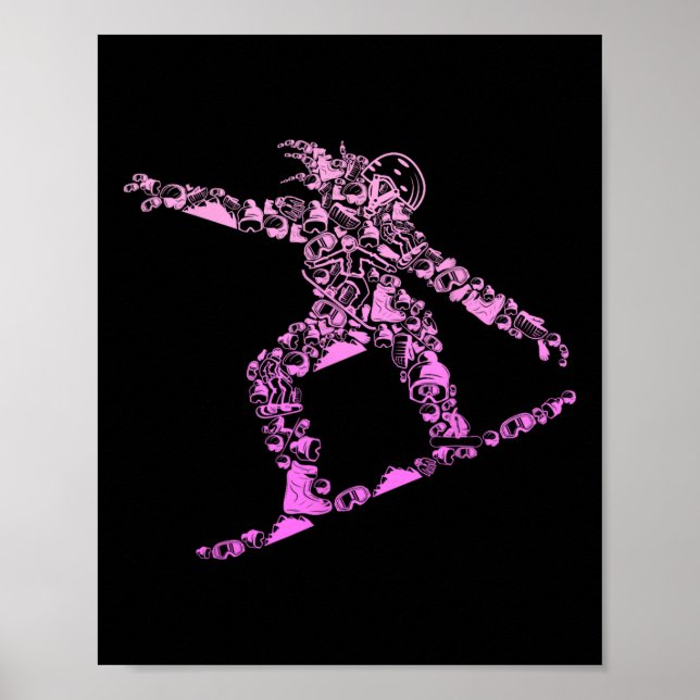 Affiche Cool Snowboarder Vêtements Et Idées Cadeaux Femmes (Devant)