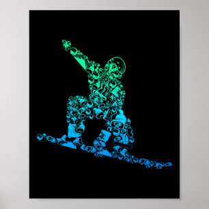 Affiche Cool Snowboarder Vêtements et idées cadeaux Hommes