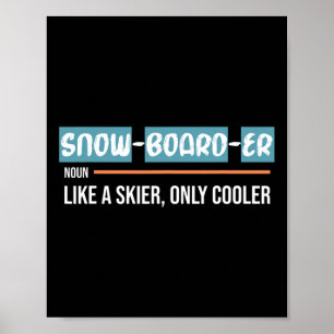 Affiche Cool Snowboardeur Chemise Drôle Winter Snowboard T