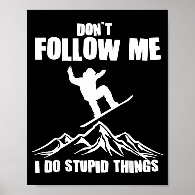 Affiche Cool Snowboarding Art For Men Women Snowboard Snow (Devant)