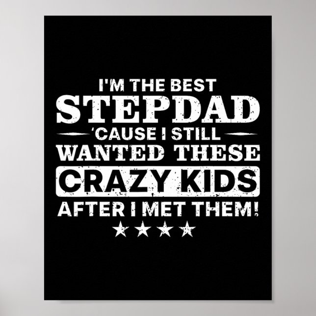 Affiche Cool Stepdad For Men Père Step Papa Parenthood St (Devant)