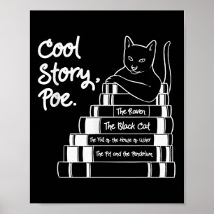 Affiche Cool Story Poe Chat noir Edgar Allan Poe