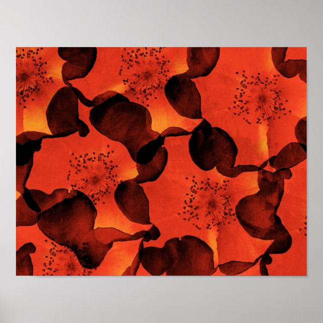 Affiche Cool, tendance, unique art numérique de motif de f (Devant)
