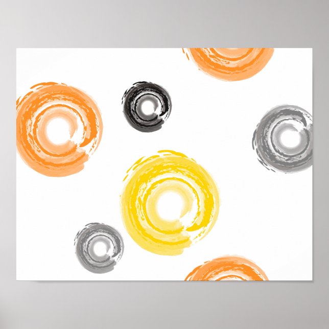 Affiche Cool, tendance, urbain, moderne peinture brosse (Devant)