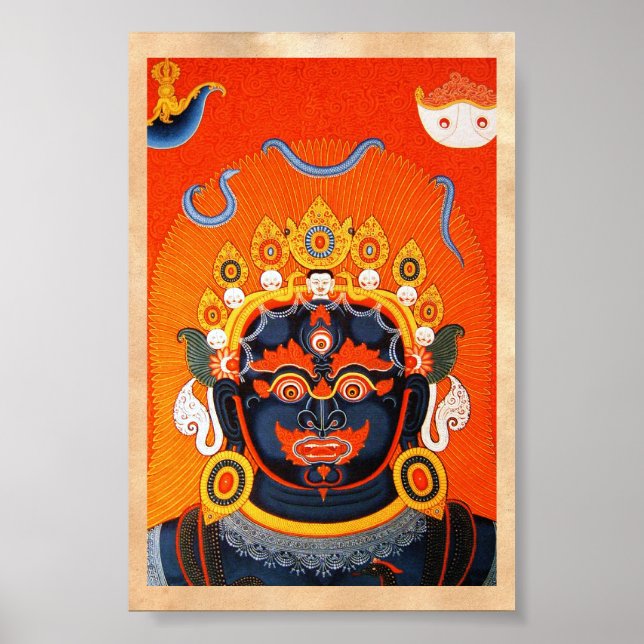 Affiche Cool tibétain oriental thangka Bhairava tatouage a (Devant)