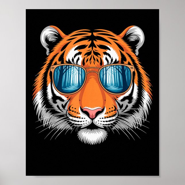 Affiche Cool Tiger Costume For Men Women Kids Pattern Tige (Devant)