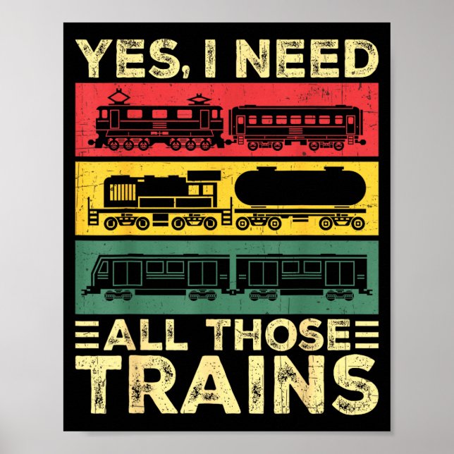 Affiche Cool Train Model Funny Train Railroad  (Devant)