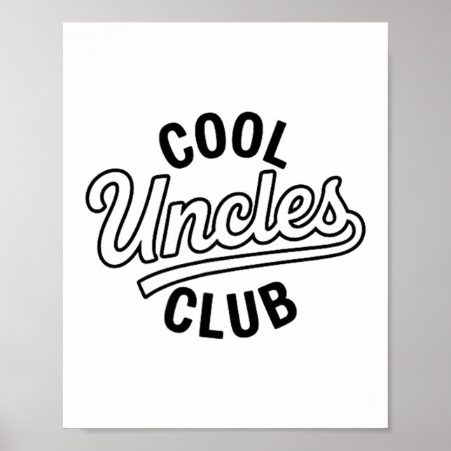Affiche Cool Uncles Club Uncle Ever Funny Cket Fathers Day (Devant)