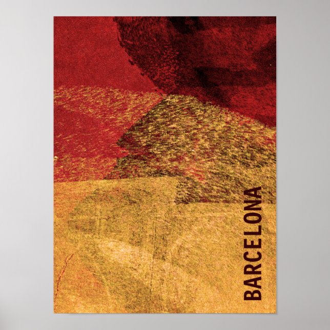 Affiche Cool, unique art moderne moderne de Barcelone (Devant)