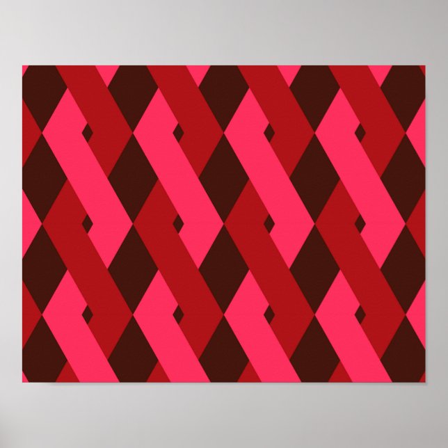 Affiche Cool, unique, tendance, formes géométriques urbain (Devant)