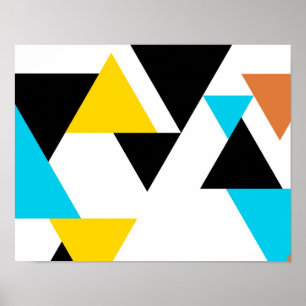 Affiche Cool, unique, tendance, urbain, triangles modernes