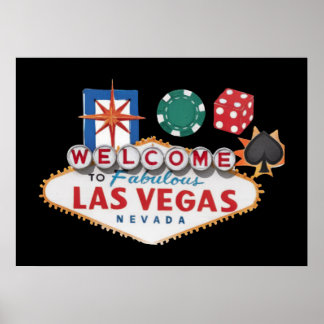 Affiche Cool Vegas signe de bienvenue Casino