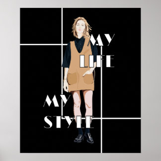 Affiche Cool Vintage Pinup Girl