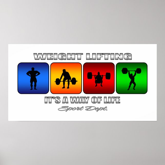 Affiche Cool Weight Lifting It Is A Way Of Life (Devant)