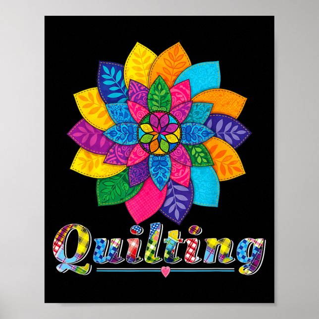 Affiche Cool Women Quilting Sewing Love Quilt Patterns Qui (Devant)