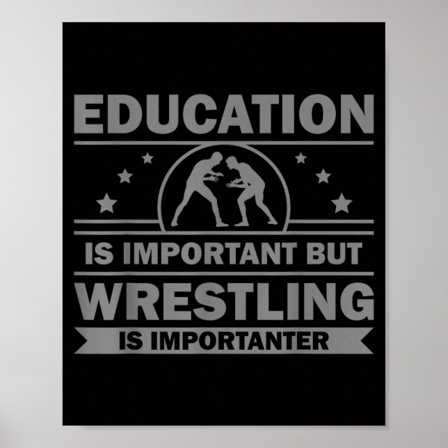 Affiche Cool Wrestling Design For Men Women Kids Wrestler  (Devant)