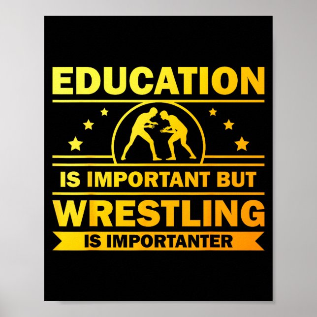 Affiche Cool Wrestling Design For Men Women Kids Wrestler  (Devant)