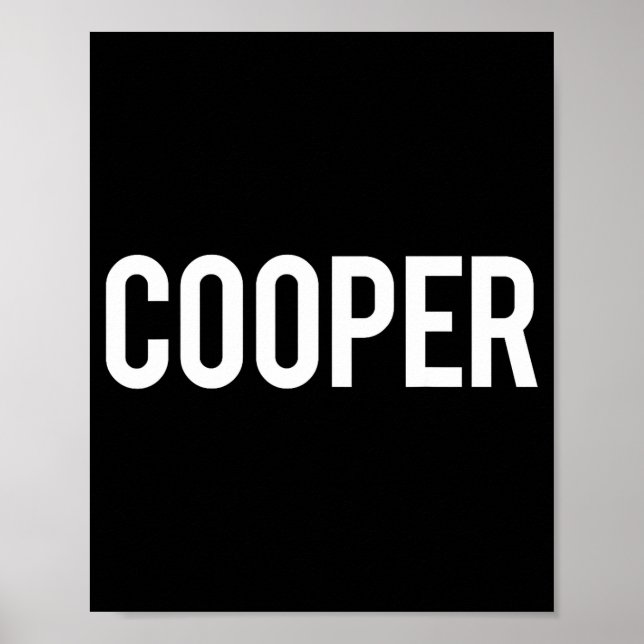 Affiche Cooper - Cool New Funny Name Fan Gift Tee  (Devant)
