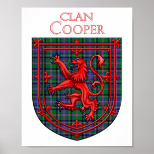 Affiche Cooper Tartan Scottish Plaid Lion Rampant