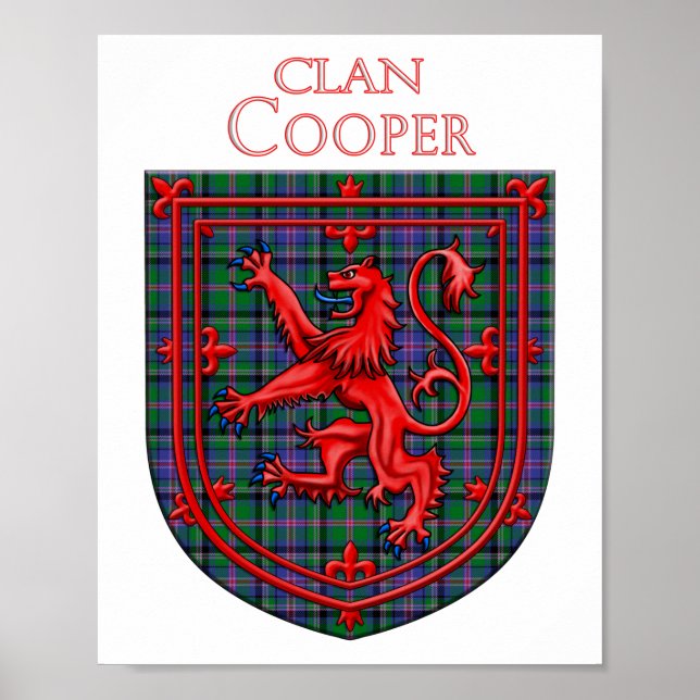 Affiche Cooper Tartan Scottish Plaid Lion Rampant (Devant)