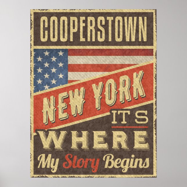 Affiche Cooperstown New York (Devant)