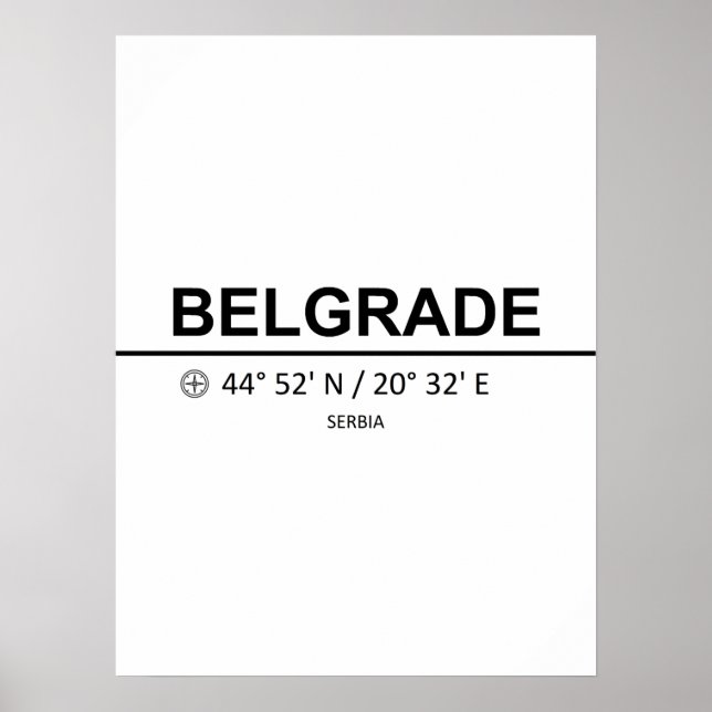 Affiche Coordinates de Belgrade (Devant)