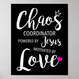 Affiche Coordinateur Chaos Enseignant Powered By Jesus Mot