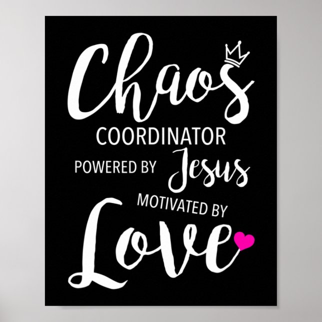Affiche Coordinateur Chaos Enseignant Powered By Jesus Mot (Devant)