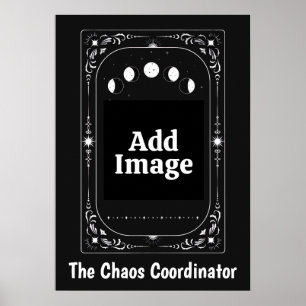 Affiche Coordonnateur de Chaos Cadeau Tarot Zodiaque Lune 