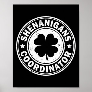 Affiche Coordonnateur de Shenanigans St Patricks Day Shamr