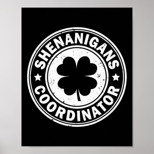 Affiche Coordonnateur de Shenanigans St Patricks Day Shamr (Devant)