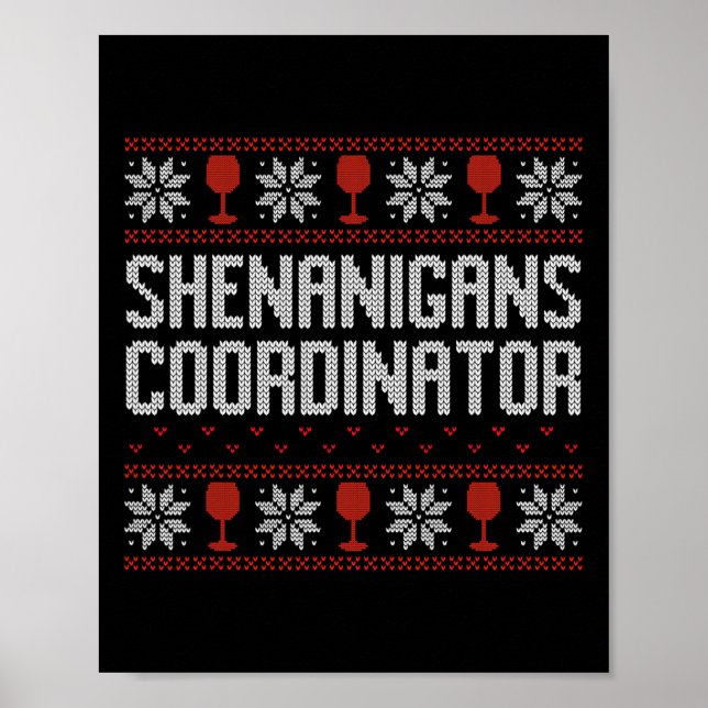 Affiche Coordonnateur de Shenanigans Sweat de Noël laid  (Devant)