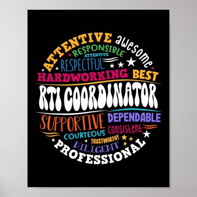 Affiche Coordonnateur Rti Enseignant d'intervention Équipe (Devant)