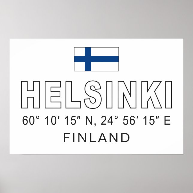 Affiche Coordonnées d'Helsinki (Devant)
