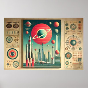 Affiche Coordonnées Interplanétaires de l'Ère Spatiale Rel