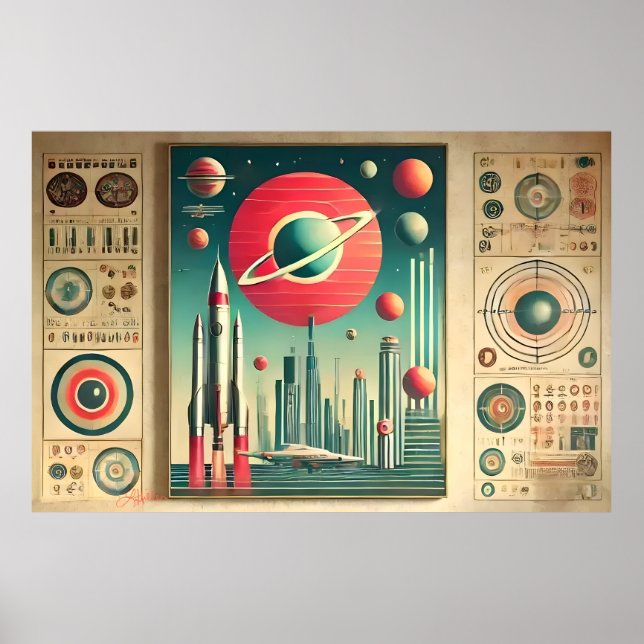 Affiche Coordonnées Interplanétaires de l'Ère Spatiale Rel (Devant)