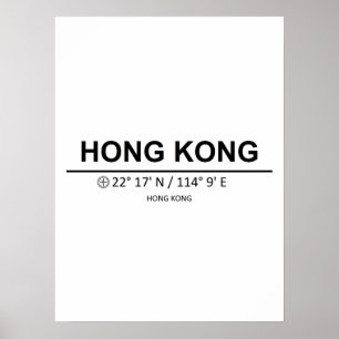 Affiche Coordonner Hong Kong