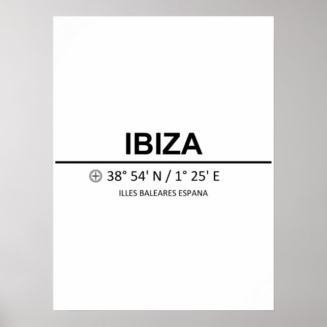 Affiche Coordonner Ibiza (Devant)