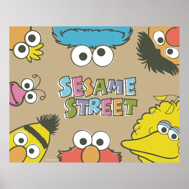 Affiche Copains vintage de Sesame Street (Devant)