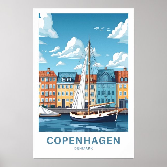 Affiche Copenhagen Danemark Imprimer (Devant)