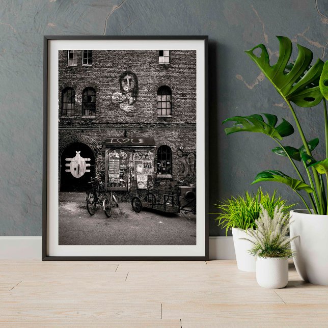 Affiche Copenhague Christiania Voisin, noir et blanc (Créateur téléchargé)