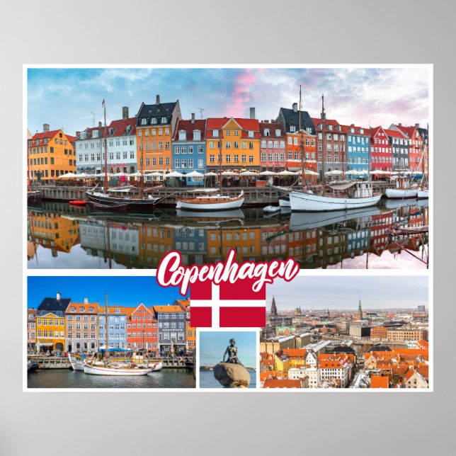 Affiche Copenhague Danemark (Devant)