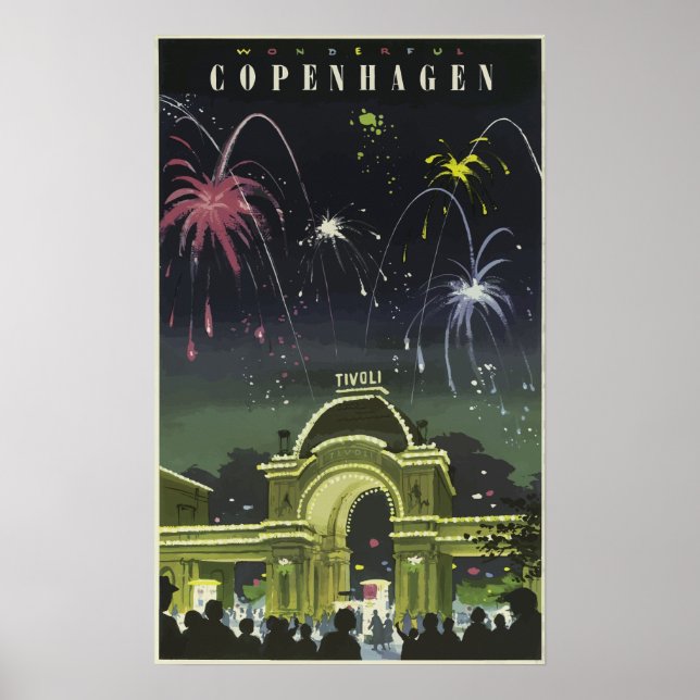 Affiche Copenhague - Danemark (Devant)