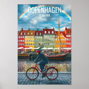 Affiche Copenhague Danemark célèbre Travel Place